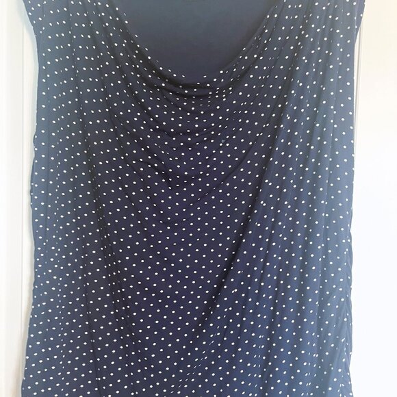 ody Flirt Polka Dot Knit Top – Size 1X – Navy Blue – Viscose – Made in Europe - Picture 3 of 6